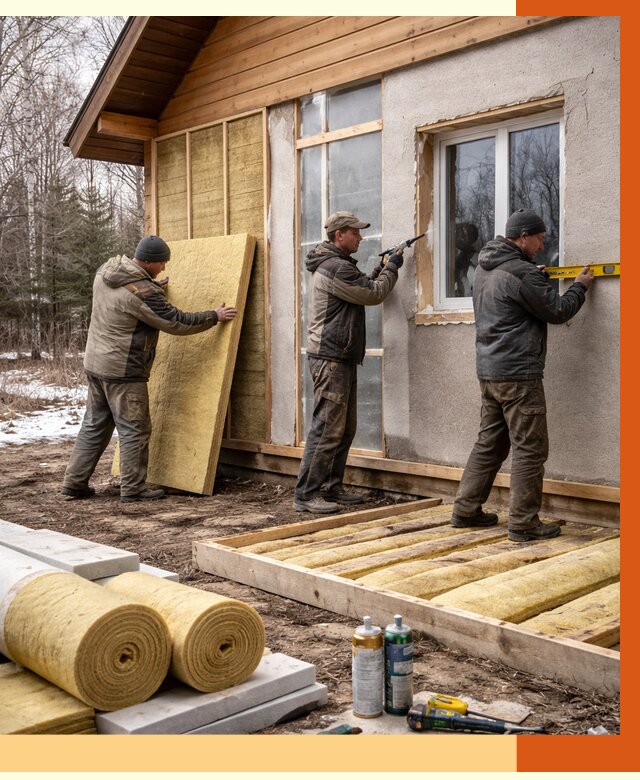 Утепление дачного дома в Тамбове от 4823 руб/м2 — недорого | ТепломастерТмб