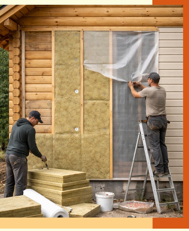 Утепление дома из бруса в Тамбове от 3808 руб./м2 — работы под ключ | ТепломастерТмб