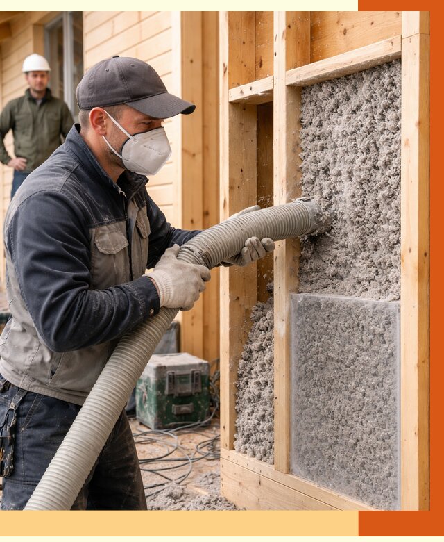 Утепление дома из бруса эковатой в Тамбове от 1878 руб/м2 | ТепломастерТмб