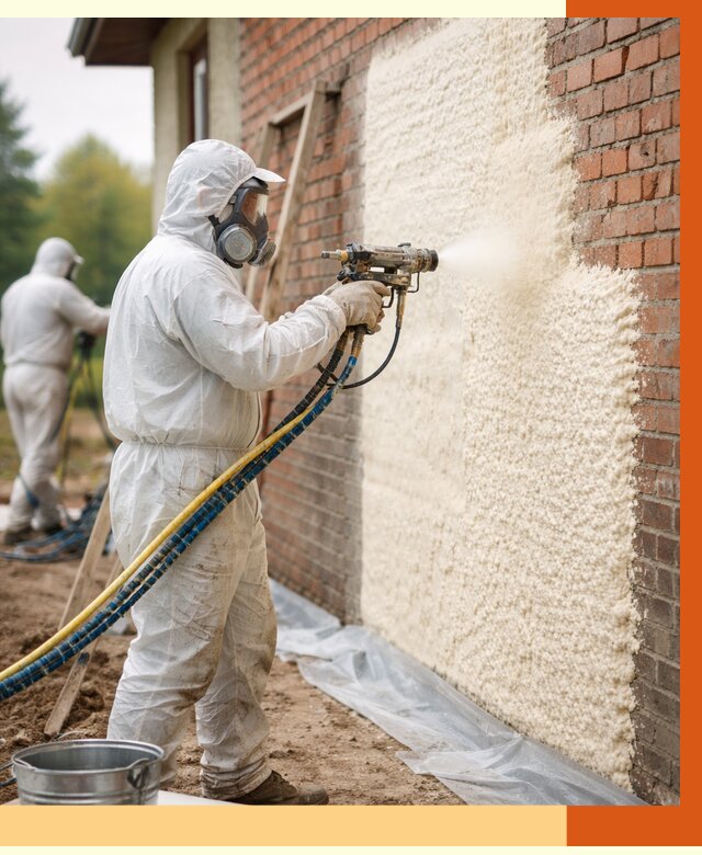 Утепление кирпичного дома ППУ в Тамбове под ключ от 6600 руб. | ТепломастерТмб