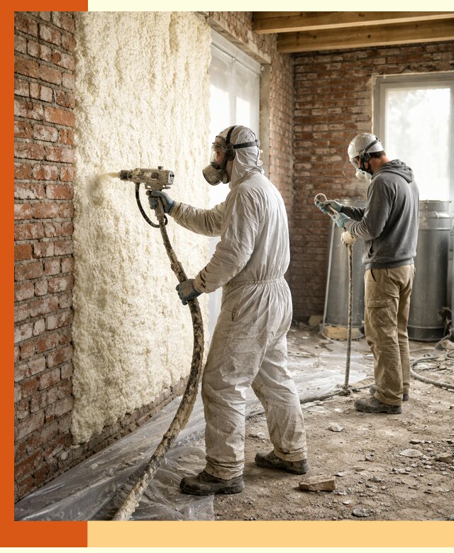 Утепление кирпичного дома пенополиуретаном в Тамбове