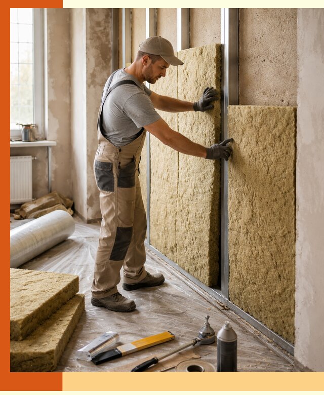 Утепление квартиры в Тамбове — комплексная теплоизоляция стен и полов