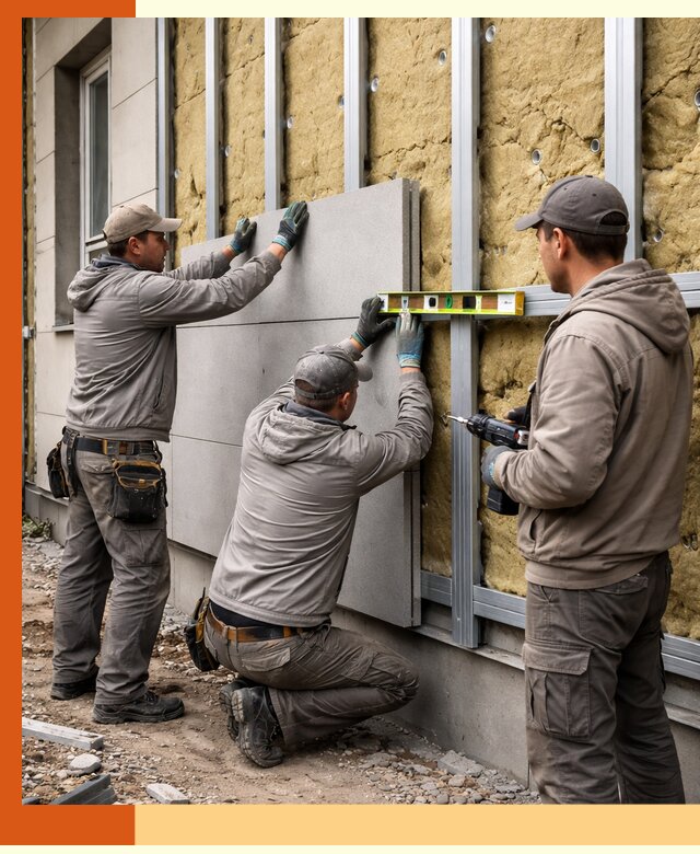 Утепление вентилируемого фасада под ключ в Тамбове