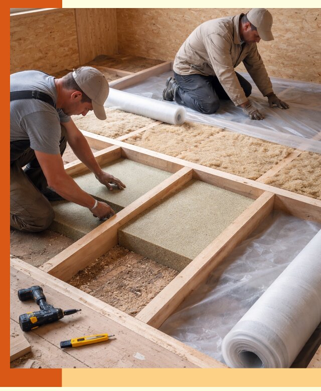 Профессиональное утепление деревянного пола в Тамбове