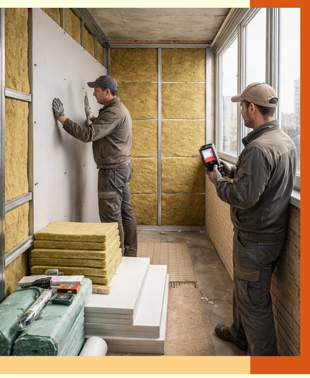 Утепление балкона в Тамбове от 4569 руб. под ключ | ТепломастерТмб