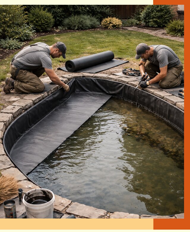 Гидроизоляция пруда в Тамбове от 15231 руб. под ключ | ТепломастерТмб профессионально