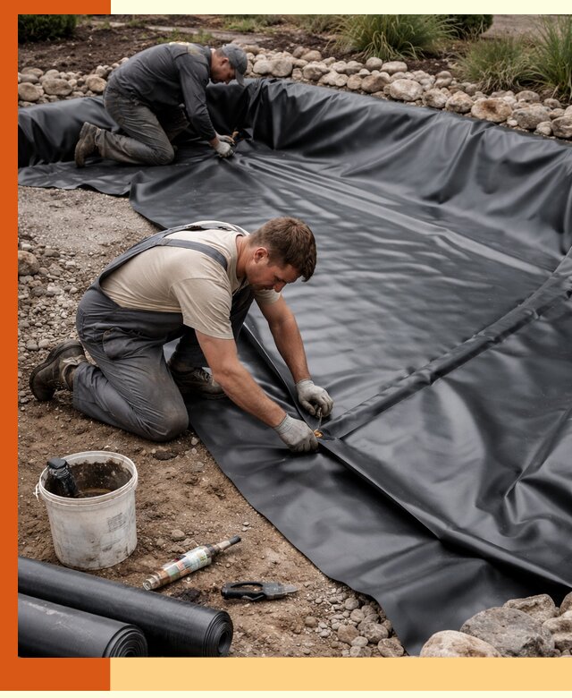 Гидроизоляция пруда в Тамбове: надежная защита и герметизация